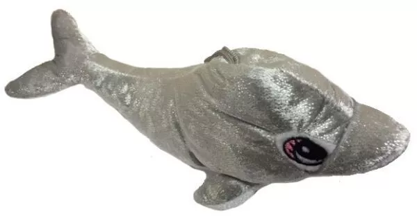 Oakes Leisure Silver Glitter Dolphin Plush