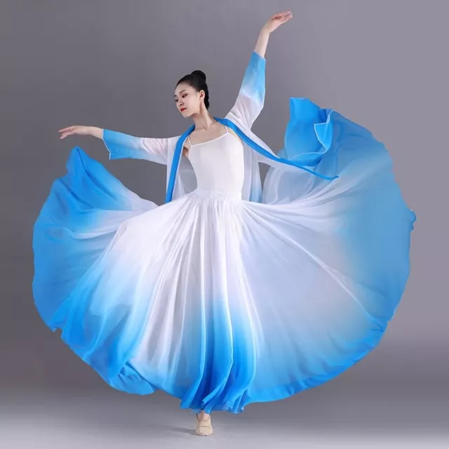 360 Degrees Ballet Dance Skirts Women Long Skirt Gymnastics Practice Dancewear