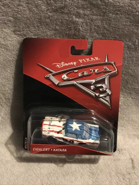 Disney Pixar Cars 3 film 1:55 Cigalert Mattel moulé sous pression jouet voiture neuve et scellée