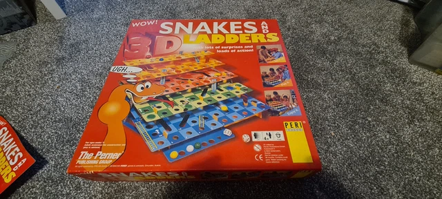 RARE 3D SNAKES & Ladders Board Game PERI SPIELE The Perner Group 1998 £ ...