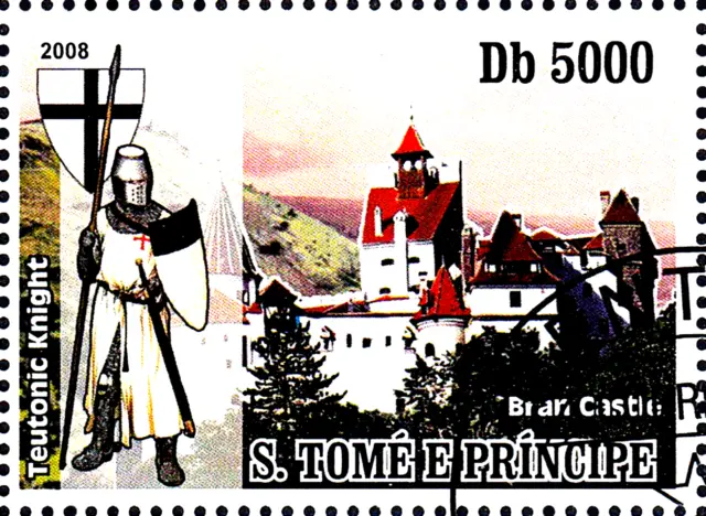 Schloss Burg Bran Rumänien Ritter Soldat Militär Deutschland Teutone Germane/405