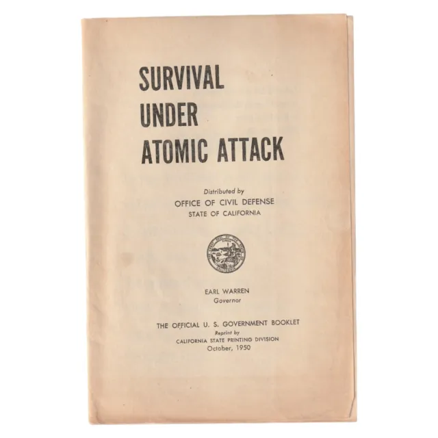 Vintage Survival Under Atomic Attack Government Booklet