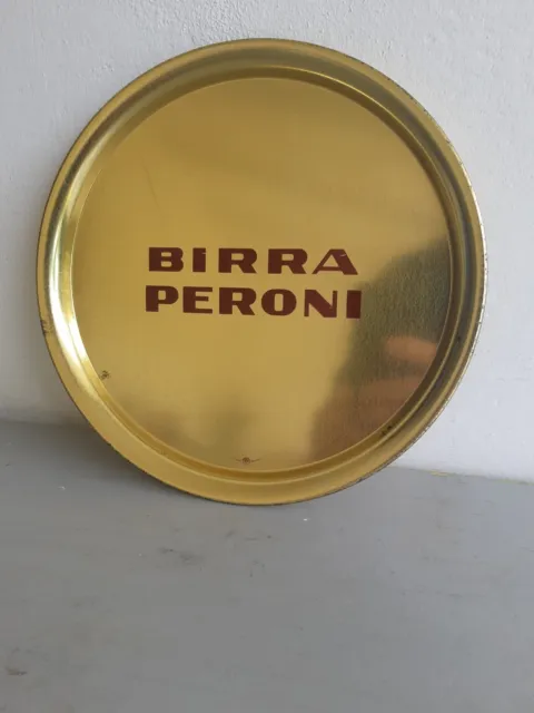 Vassoio pubblicitario In Latta birra Peroni Vintage