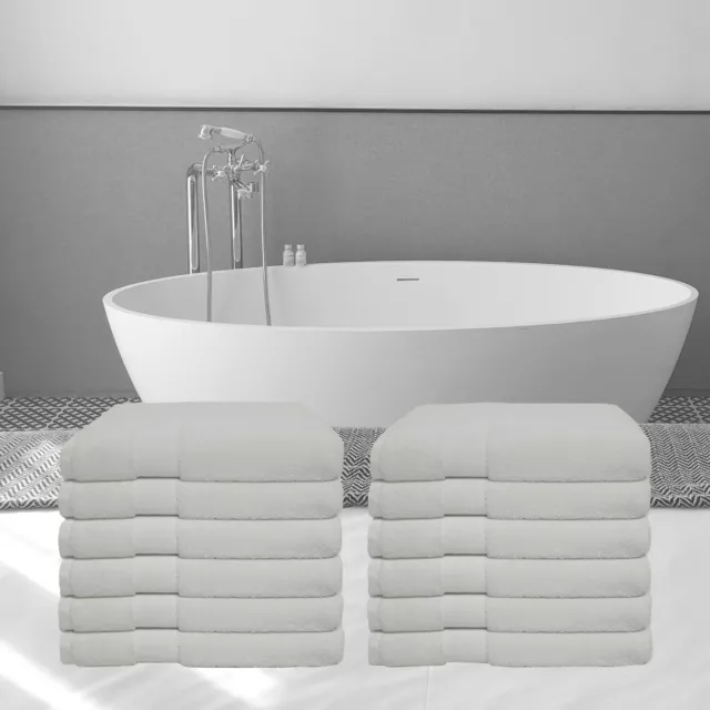 12 pcs Washcloths Set 100% Cotton 13x13 Soft Premium Zero Twist Wholesale Grey 3