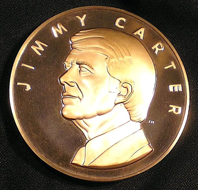 CARTER INAUGURAL BRONZE 2.5" Medal PROOF  1977 Medal Franklin Mint Ppd USA