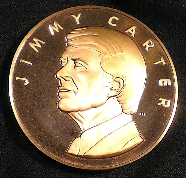 CARTER INAUGURAL BRONZE 2.5" Medal PROOF  1977 Medal Franklin Mint Ppd USA
