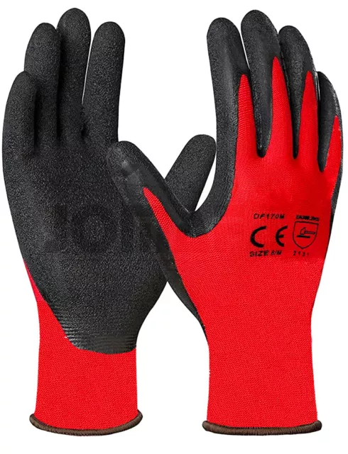 Guantes De Trabajo Poliester Nitrilo Rugoso Transpirables Reutilizables Talla 9