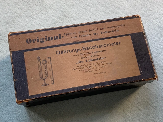 Original Gährungs-Saccharometer nach Dr. Th. Lohnstein - Kleines Modell - SELTEN