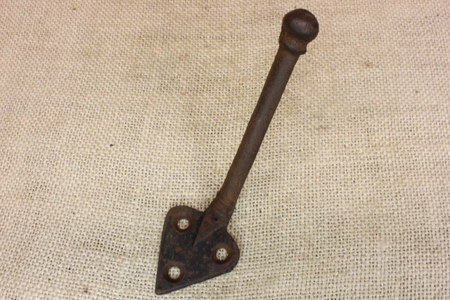 Old Coat Hook Single Heart School Farmhouse Rustic Cast Iron 5” Vintage 1850’s 3