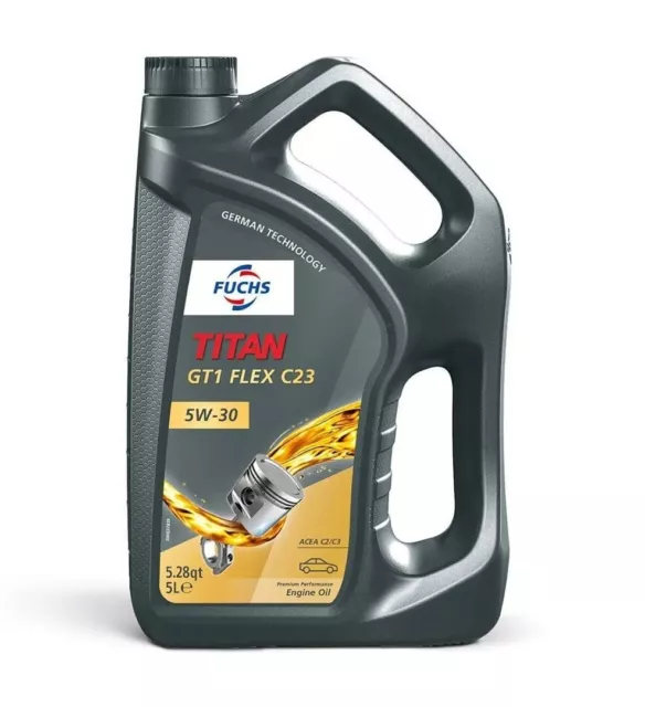 FUCHS TITAN GT1 FLEX C23 5w-30 FULLY SYNTHETIC ENGINE OIL 5L ACEA C2/C3 API SP