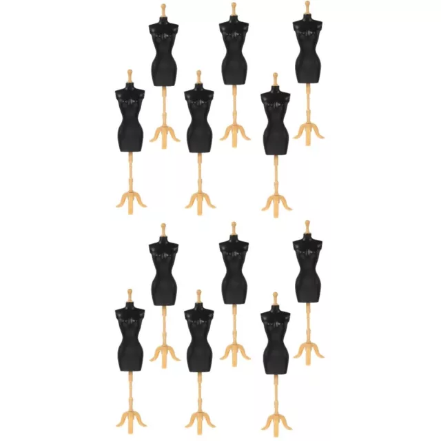 12 Pcs Support De Mannequin Poupée Tee-shirt Christmas Miniature