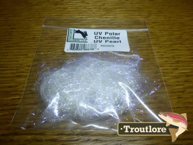 Pearl Uv Polar Chenille - New Hareline Dubbin Streamer Fly Tying Material