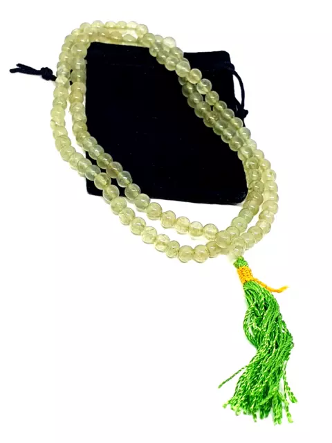 Green Aventurine Mala Beads 5mm Gemstone Japa 108 Prayer Hindu Buddhist Rosary