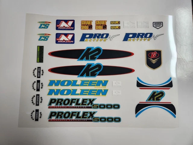 Sticker Decal Set fits K2 Proflex Noleen CrossLink ELT Fork (Choice of Colors Sticker Decal Set fits K2 Proflex Noleen CrossLink ELT Fork (Choice of Colors