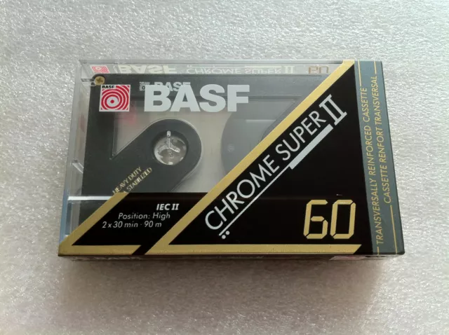 BASF Chrome Super II 60 Vintage Audio Cassette Tape 1991 NEW Made in Germany