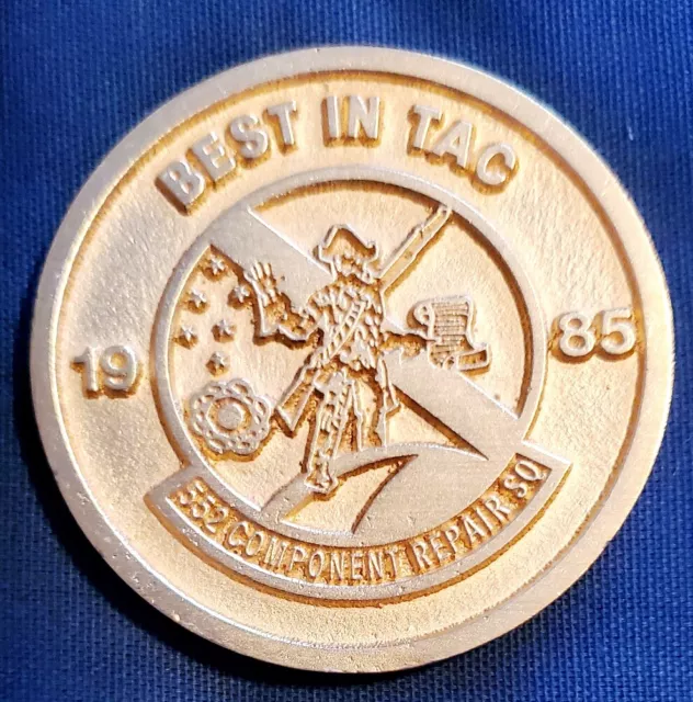 Vintage 1985 US Military Award 3" Medallion Best in TAC AWACA 552