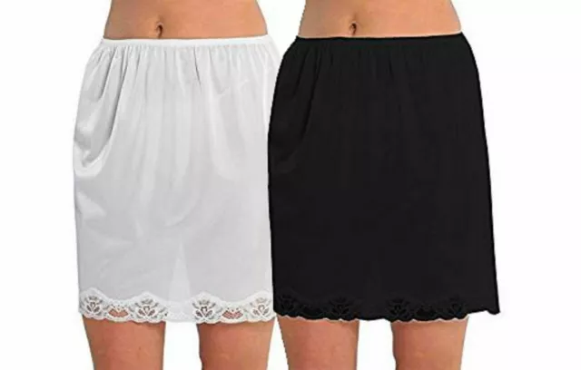 Ladies half slip underskirt cling resist 18 24 27" Length women UK sizes 12-26