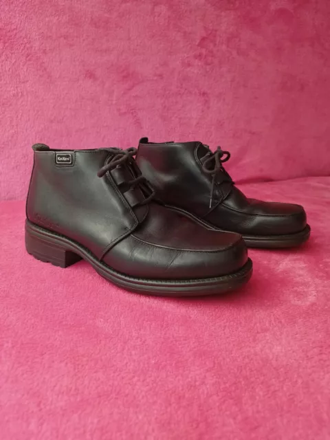 KICKERS MENS BLACK Leather Lace-Up Ankle Boots - UK Size 8 £49.99 ...
