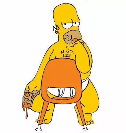 SEXY HOMER SIMPSON The Simpsons Sticker or Magnet 12cm x 9cm, Free Aust Post