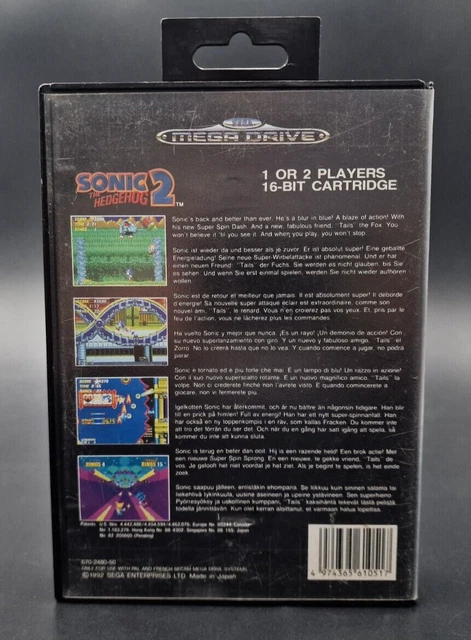 SONIC THE HEDGEHOG 2 - SEGA Megadrive Mega Drive - Complet - PAL - Très ...