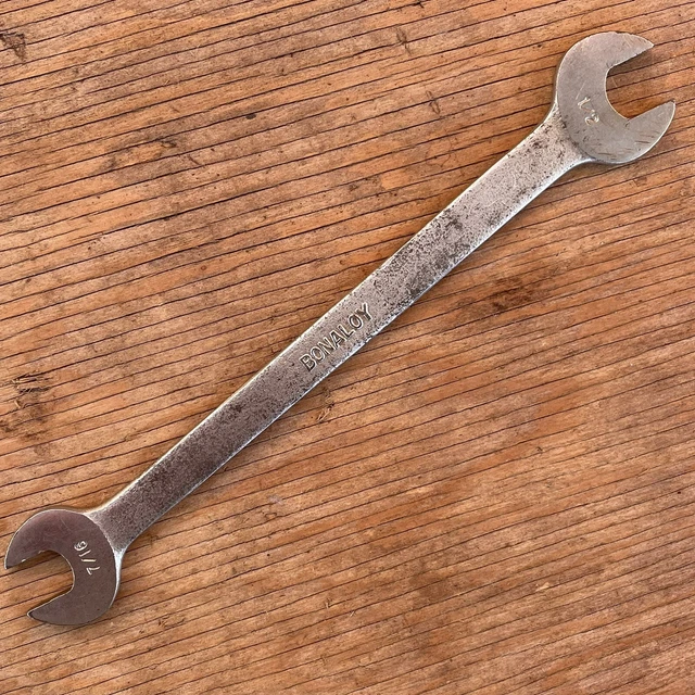 Vintage Bonney Bonaloy 420A  1/2" x 7/16" Open End Wrench USA