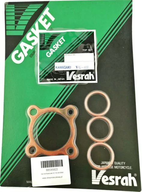 Dichtungssatz VESRAH Top End Gasket set KAWASAKI H2 750 A B C Mach 4 73-75