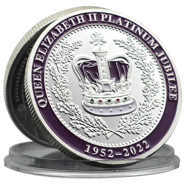 1952-2022 Elizabeth II Platinum Jubilee Silver Coin Metal Silver Plated Medal