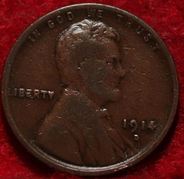 1914-D Denver Mint Copper Lincoln Wheat Cent