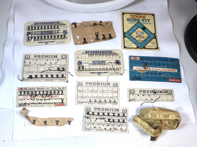 Antique Sewing Hooks & Cloth Measuring Tape The Clifton Jeneo Premium DeLong