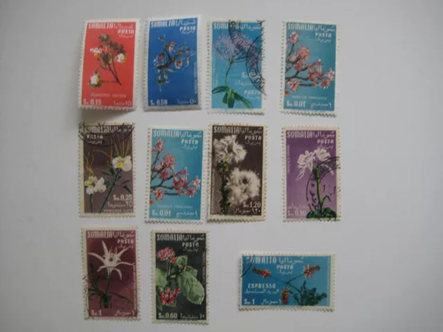 Somalia 1959  Konvolut Lot  gestempelt  Blumen  Pflanzen