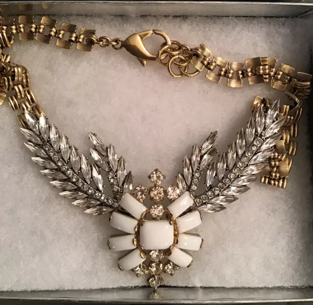 NWOT LuLu Frost For J.Crew Swarovski Winged Glory Necklace