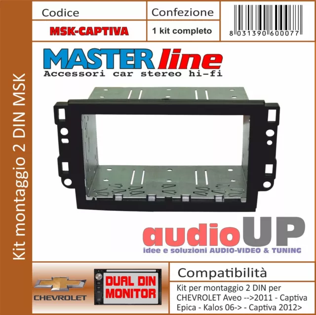 Panneau car Radio 2 din Adaptateur Pour Chevrolet Captiva. Set Avec Cage