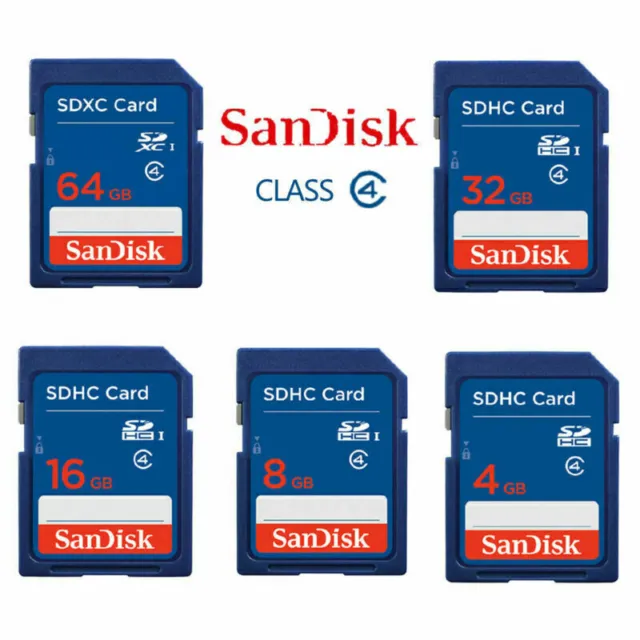 SanDisk 4GB 8GB 16GB 32GB SD SDHC Standard Class 4 Ultra Memory Card C4 Genuine