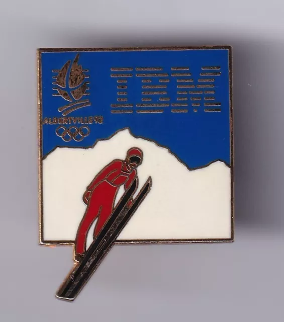 Rare Pins Pin's .. Olympique Olympic Albertville 1992 Ibm France Saut Ski Or ~23