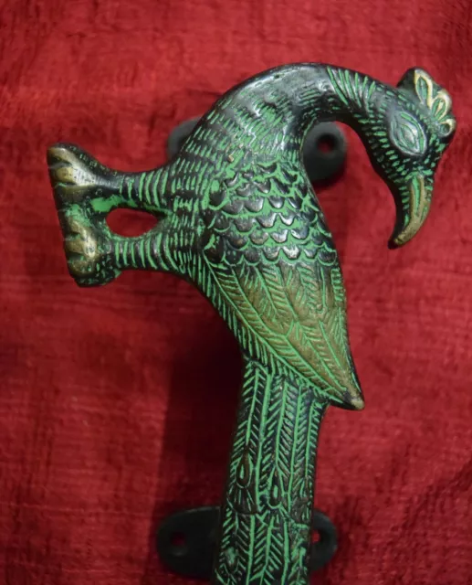Bird Shape Door Handle Handmade Brass Peacock Home Door Puller Decor Gift VR258