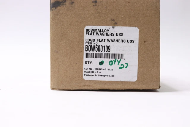 (22-Pk) Bowmalloy USS Flat Washer Steel Grade 9 1" BOW500109