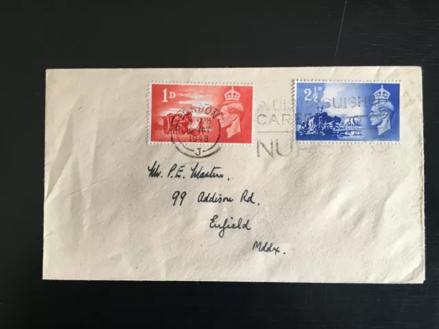 GB 1948 Channel Islands Liberation FDC London ' Nursing...' slogan pmk(1203~)