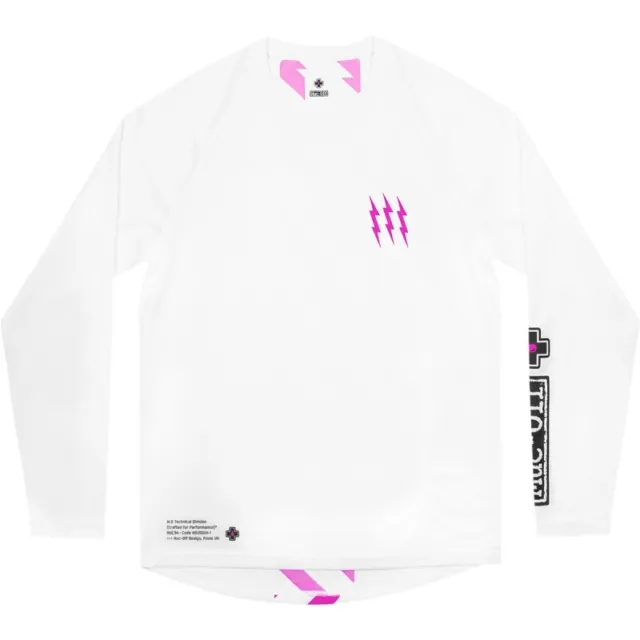 Muc-Off Riders Long Sleeve Jersey (X-Large, White)