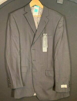 M&S ULTIMATE Pure New Wool Blazer Jacket Size 40 Long CHARCOAL BNWT RRP £90