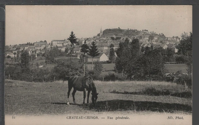 58 - CHATEAU-CHINON - Vue générale - Cheval