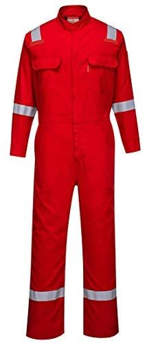 FR94 Men's Bizflame 88/12 Iona FR Fire Resistant Reflective Coveralls Red, Large