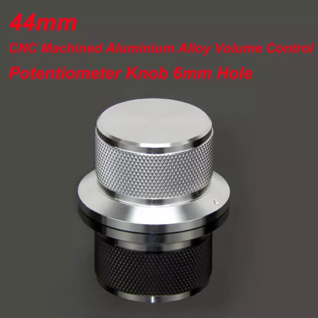 Aluminium Legierung 6mm Loch Potentiometer Lautstärkeregler Silber Ton