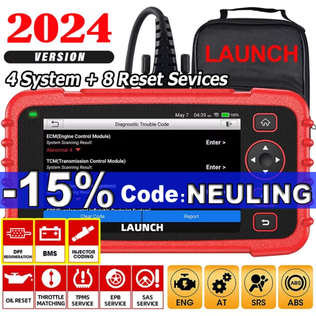 2024 LAUNCH CRP129X dispositivo profesional de diagnóstico de automóvil escáner coche OBD2 TPMS EPB SAS ABS