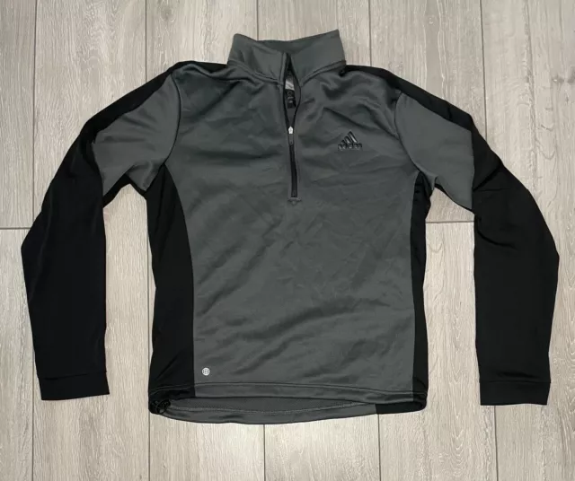 Adidas Golf 1/4 Zip Quarter Zip Top Jacket Mens UK Size Small Grey Black