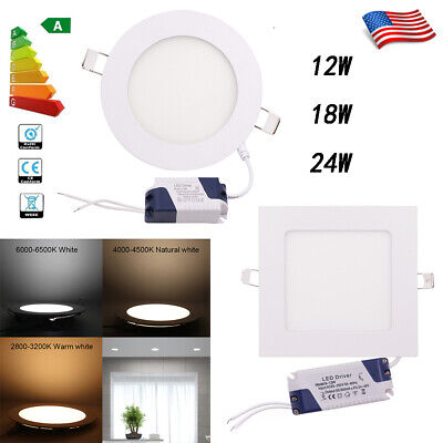 Dimmable Recessed LED Panel Light 12W-24W Ceiling Down Lights Spotlight Fixture