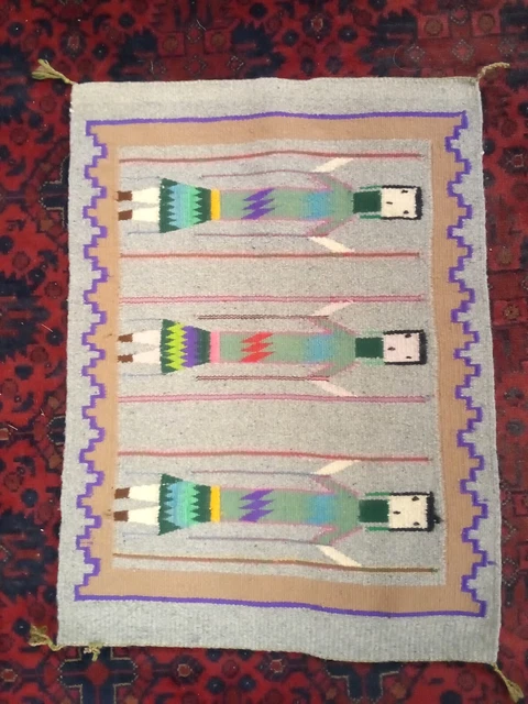 Navajo yei rug 19 x 26 inches