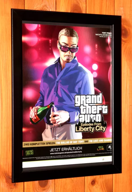 Grand Theft Auto Liberty City Stories GTA PS2 PS3 PSP Old Promo Poster Ad  Art