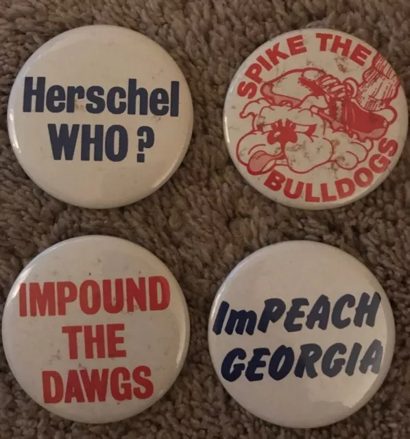 4 Vintage Penn State 1983 Sugar Bowl Buttons Pins vs Georgia Herschel Walker