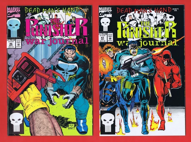 Punisher War Journal 2 PC LOT: #46 & 47 with DAREDEVIL (Marvel) BOTH NM