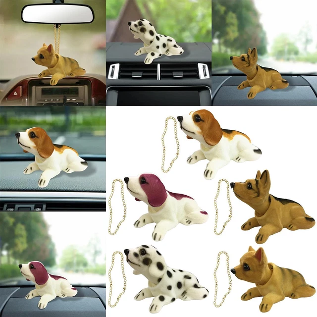 Pour tableau de bord de voiture – Chien en résine | Jolie tête secouante | Figurine créative Pour tableau de bord de voiture – Chien en résine | Jolie tête secouante | Figurine créative